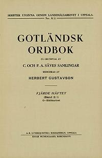 Gotländsk ordbok